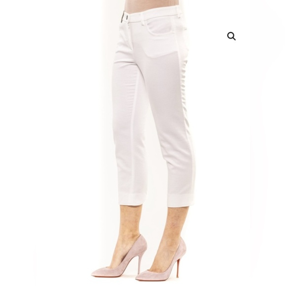 PESERICO Made In Italy cropped beige trouser pants workwear comfort minimalist 2
